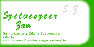 szilveszter zam business card